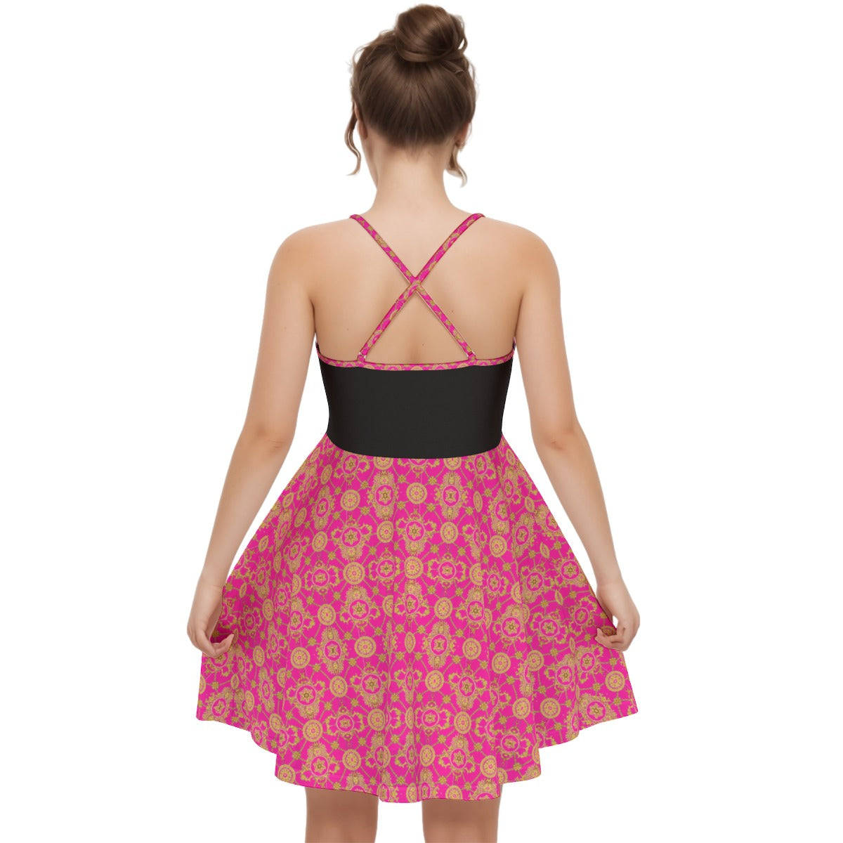 All-Over Print Women‘s Cross Cami Dress