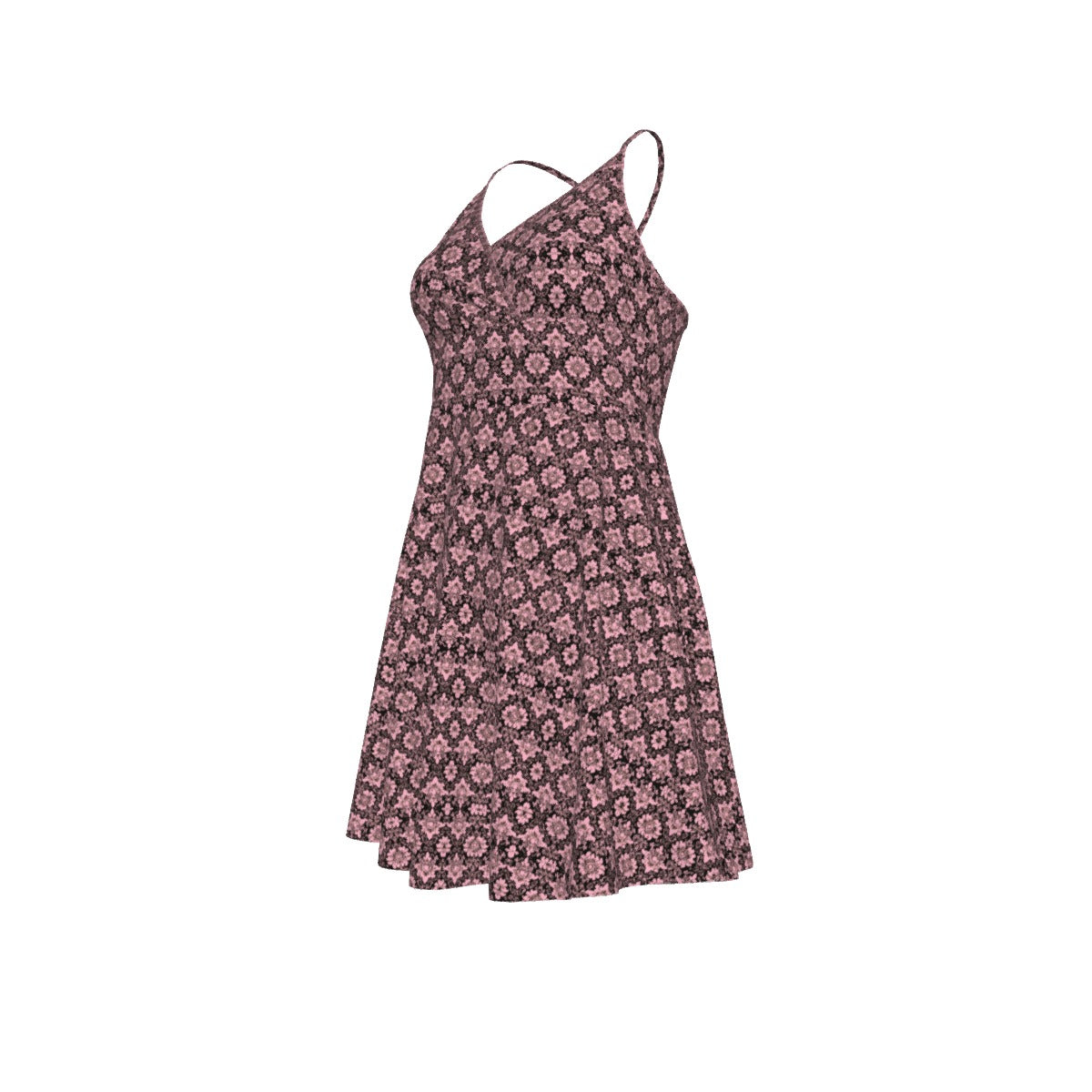 All-Over Print Women‘s Cross Cami Dress