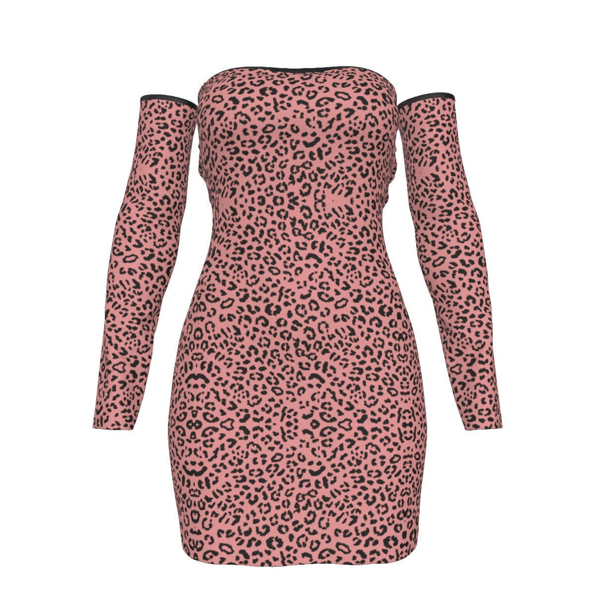 All-Over Print Women's Off-shoulder Back Lace-up Dress