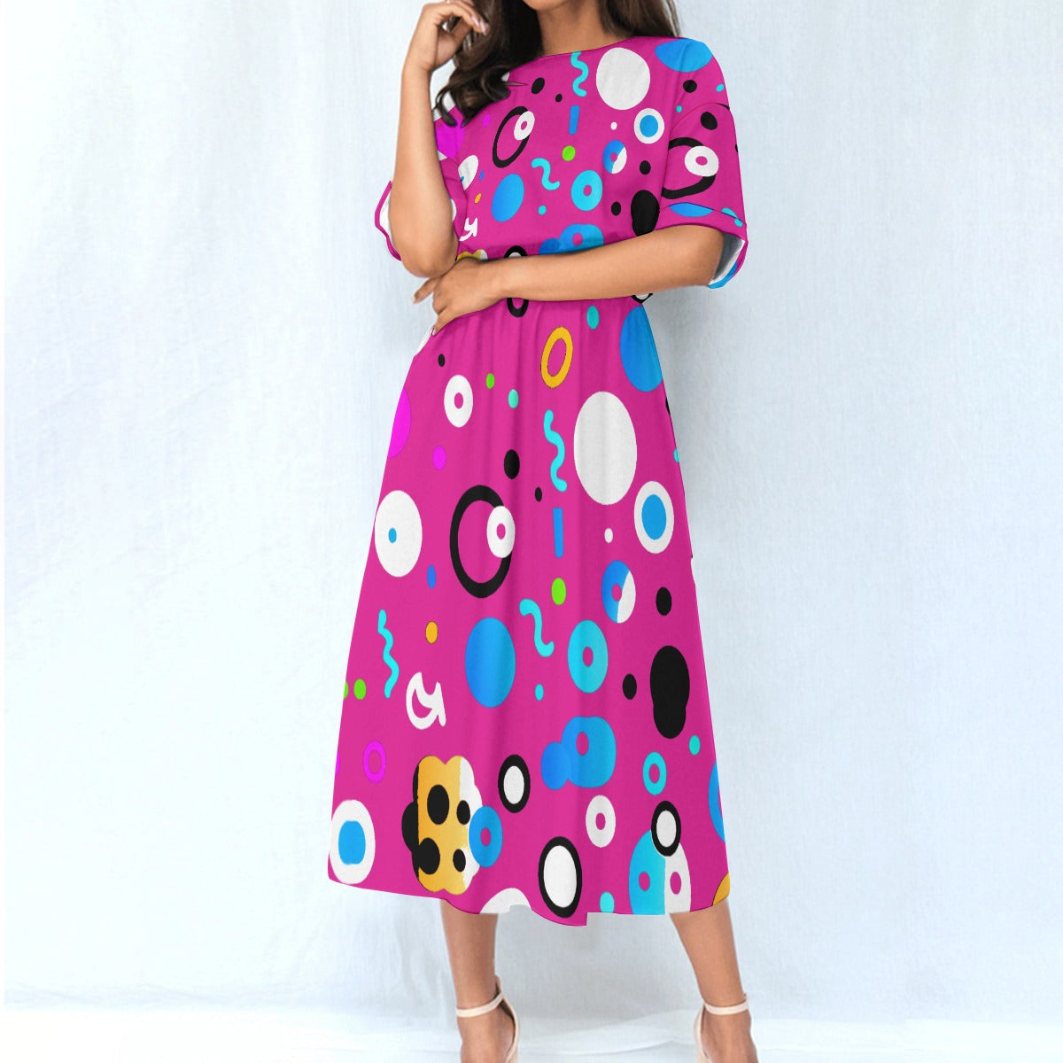 All-Over Print Women's Elastic Waist Dress