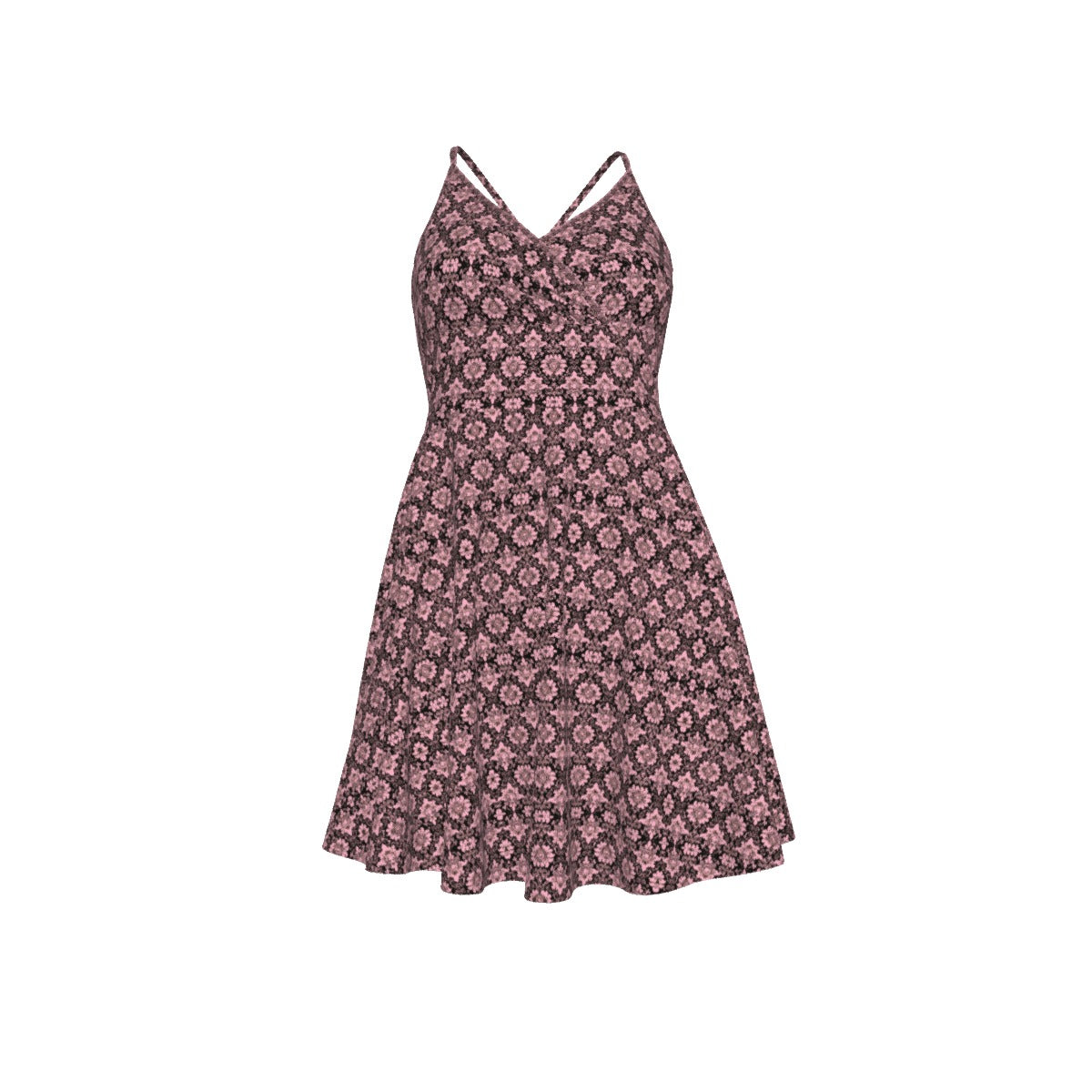 All-Over Print Women‘s Cross Cami Dress