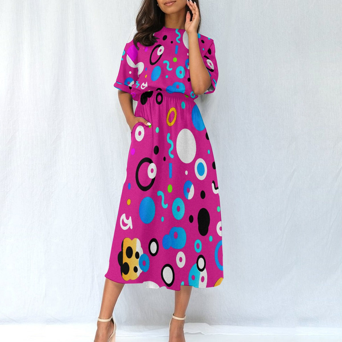 All-Over Print Women's Elastic Waist Dress