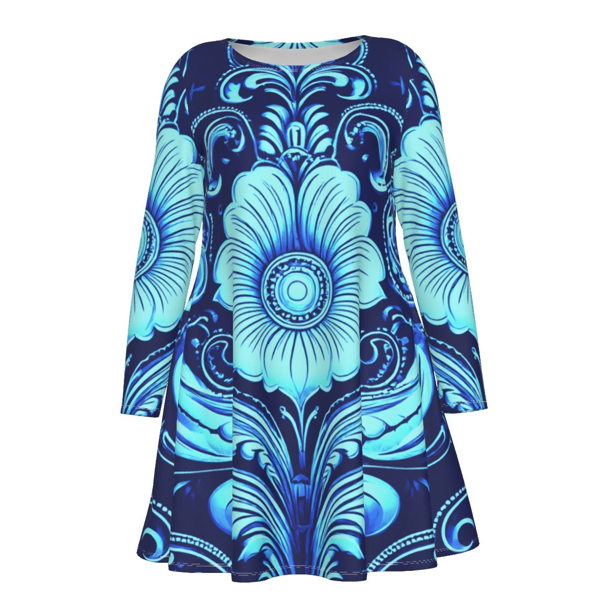 All-Over Print Women's Crew Neck Dress
