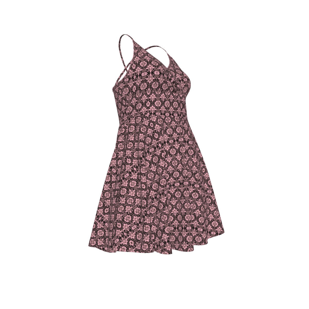 All-Over Print Women‘s Cross Cami Dress