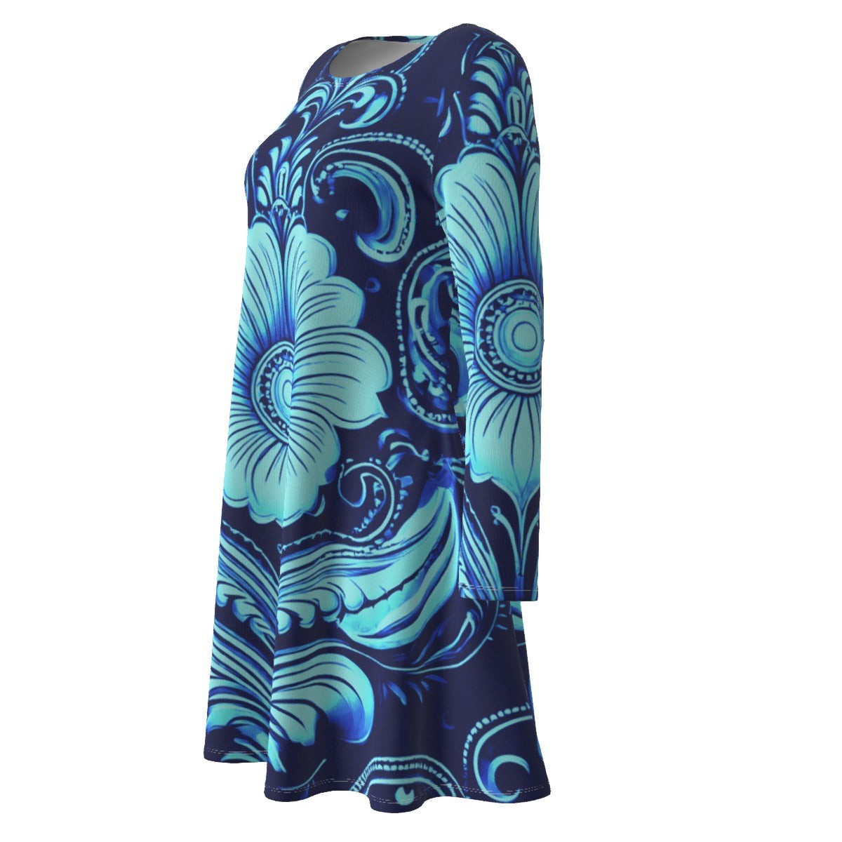 All-Over Print Women's Crew Neck Dress