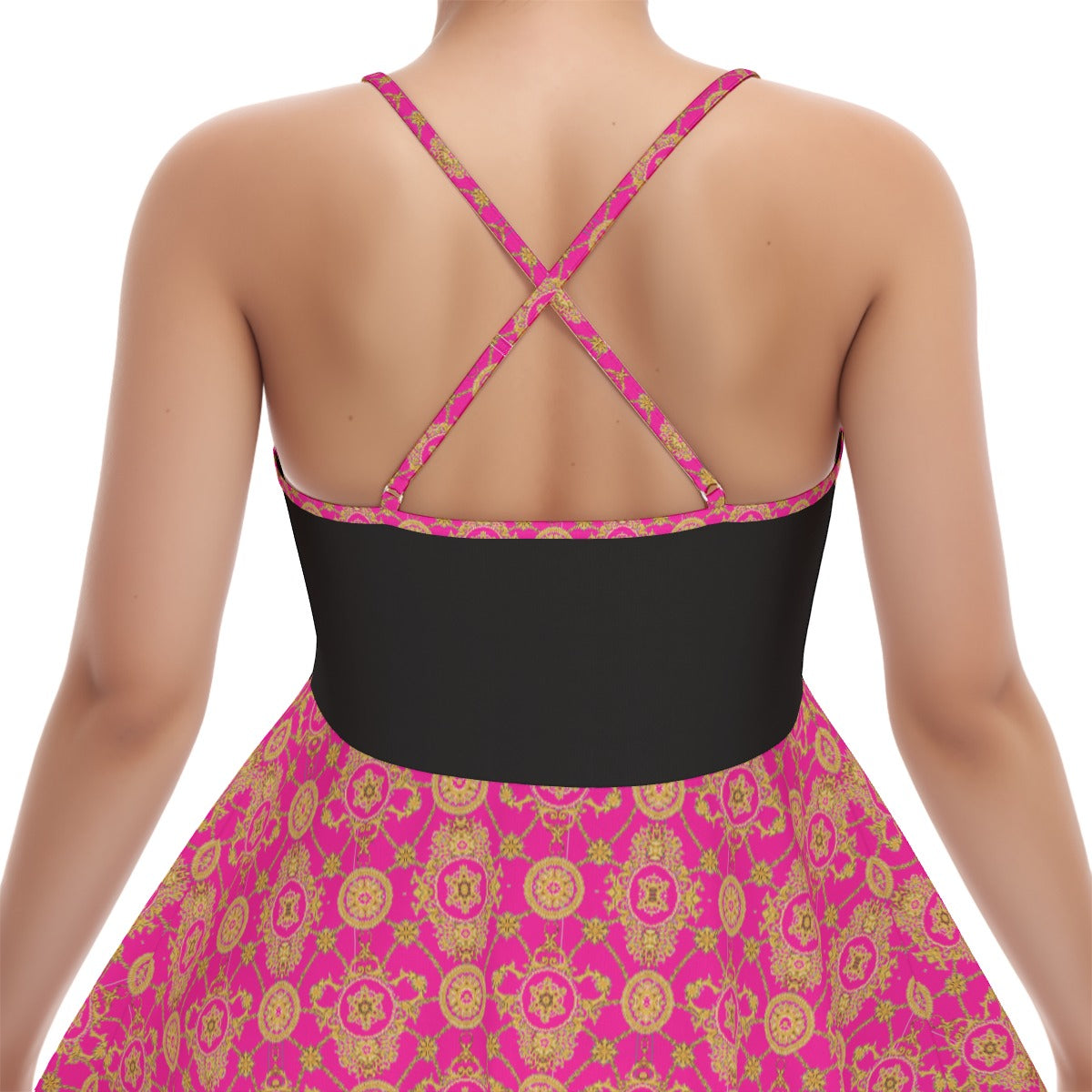 All-Over Print Women‘s Cross Cami Dress