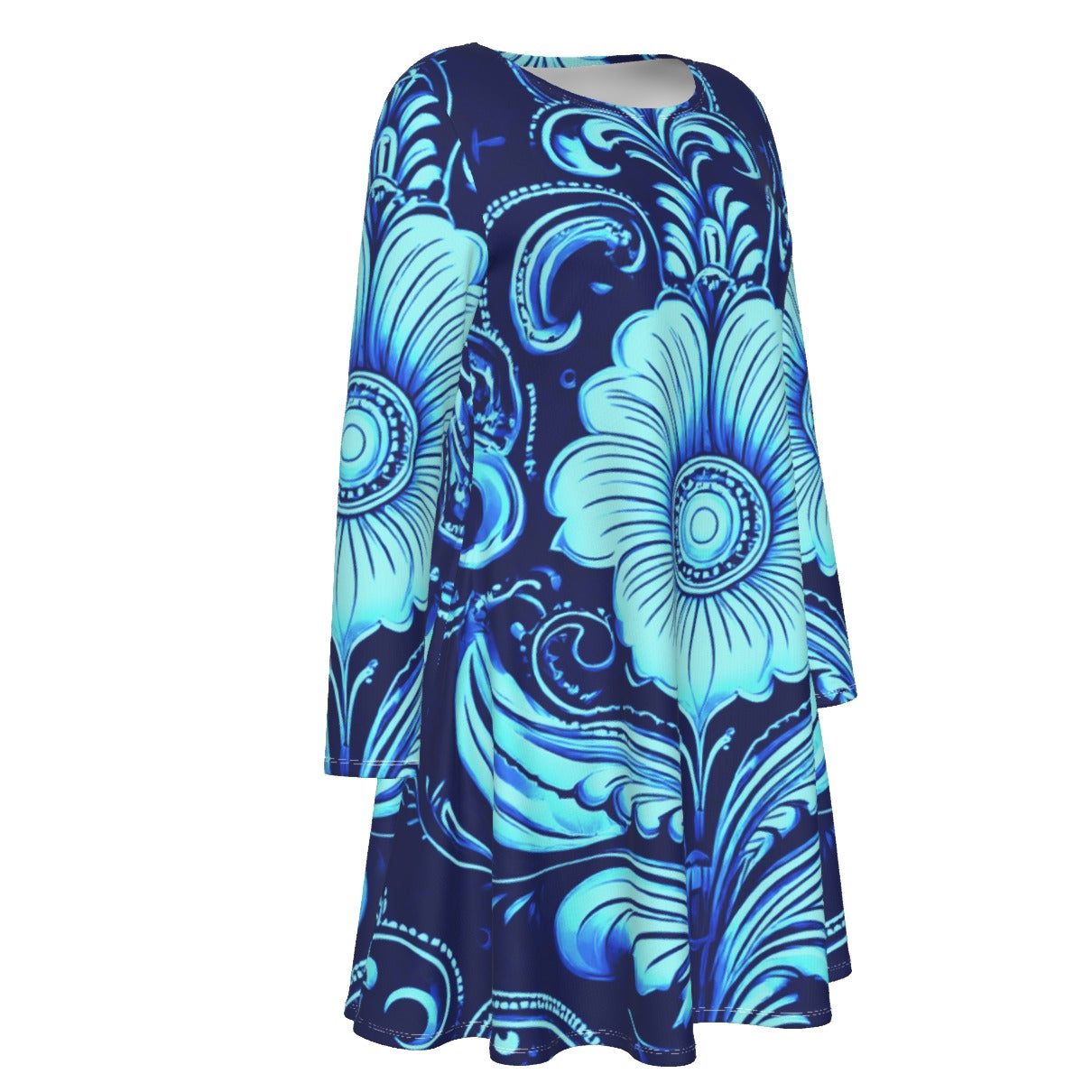 All-Over Print Women's Crew Neck Dress